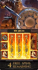Medusa II · Mengamati perubahan tampilan visual saat memasuki putaran bonus Free Spins